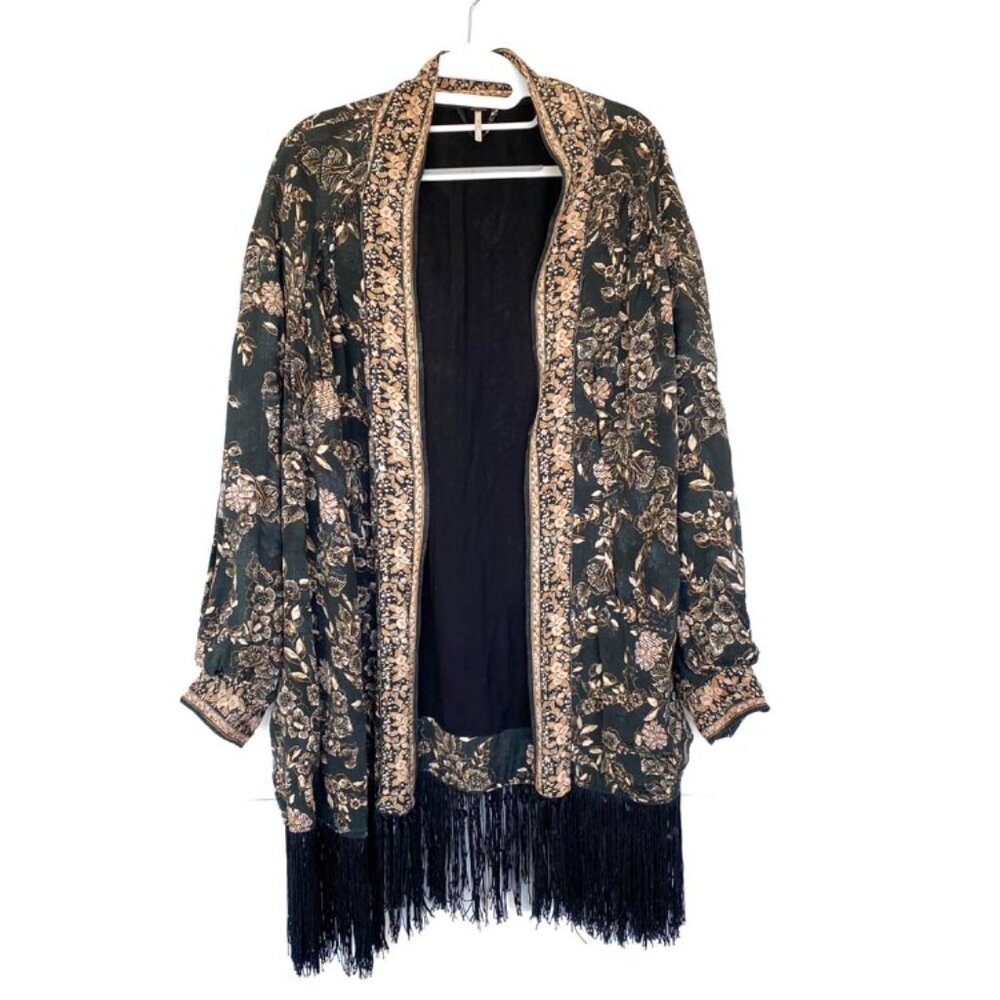Free People Kaelin Floral Embossed Kimono - Picture 3 of 10